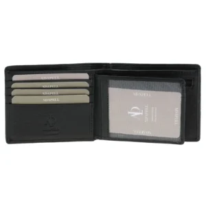 Billetero con monedero en piel para hombre. RFID