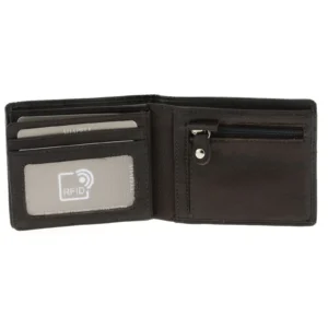 Billetero con monedero en piel para hombre. RFID