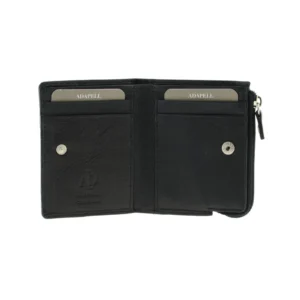 Billetero monedero cremallera en piel para hombre. RFID