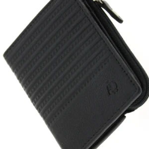 Billetero monedero cremallera en piel para hombre. RFID