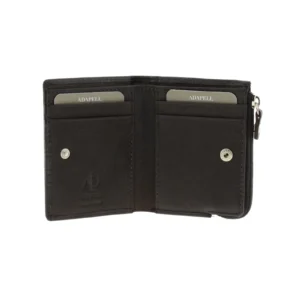 Billetero monedero cremallera en piel para hombre. RFID