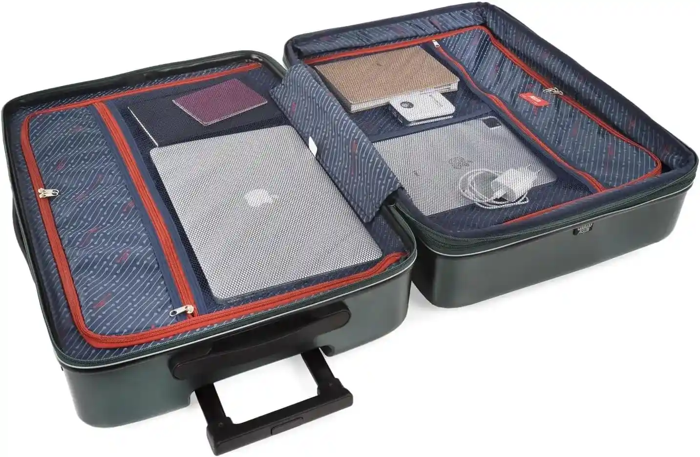 Maleta Mediana Rígida Expandible Padua 68L + 18 L verde