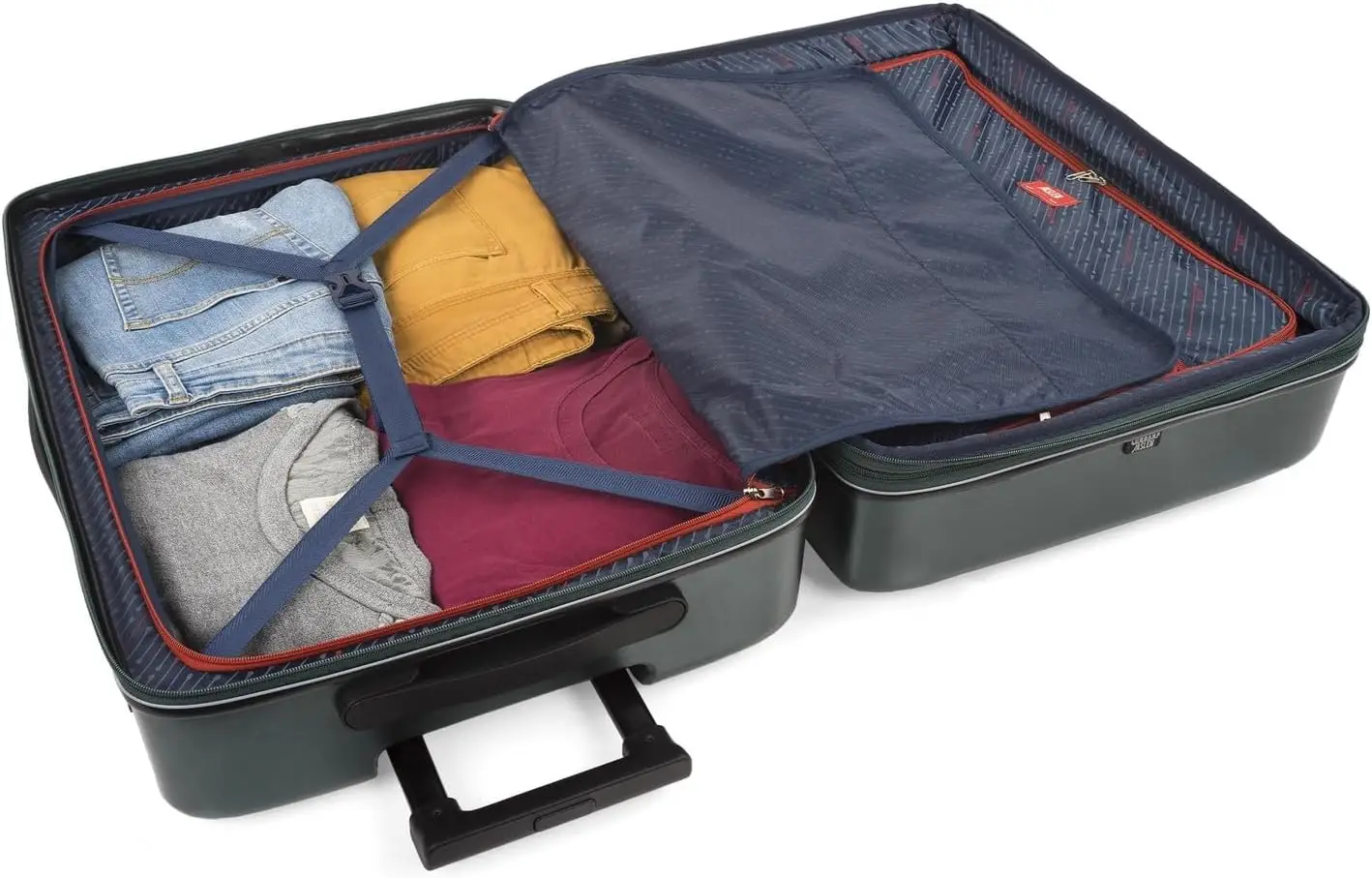 Maleta Mediana Rígida Expandible Padua 68L + 18 L verde