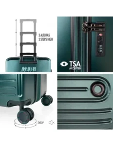 Maleta Grande Rígida Expandible Padua 99L+ 23 L verde