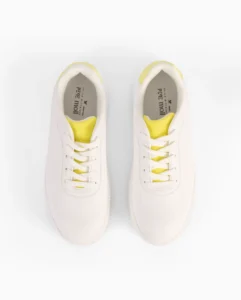 Zapatilla de mujer blanca y amarilla Pepe Moll SUN 241802