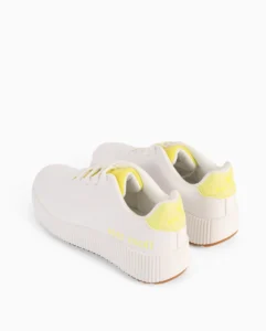 Zapatilla de mujer blanca y amarilla Pepe Moll SUN 241802