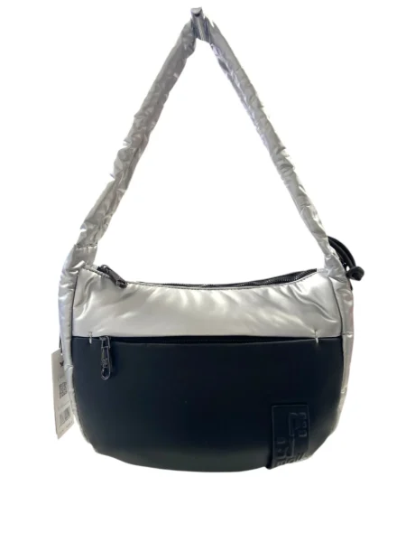 Bolso de hombro 242121 Candie Space Silver Negro frontal
