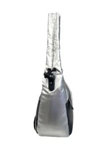 Bolso de hombro 242121 Candie Space Silver Negro lateral