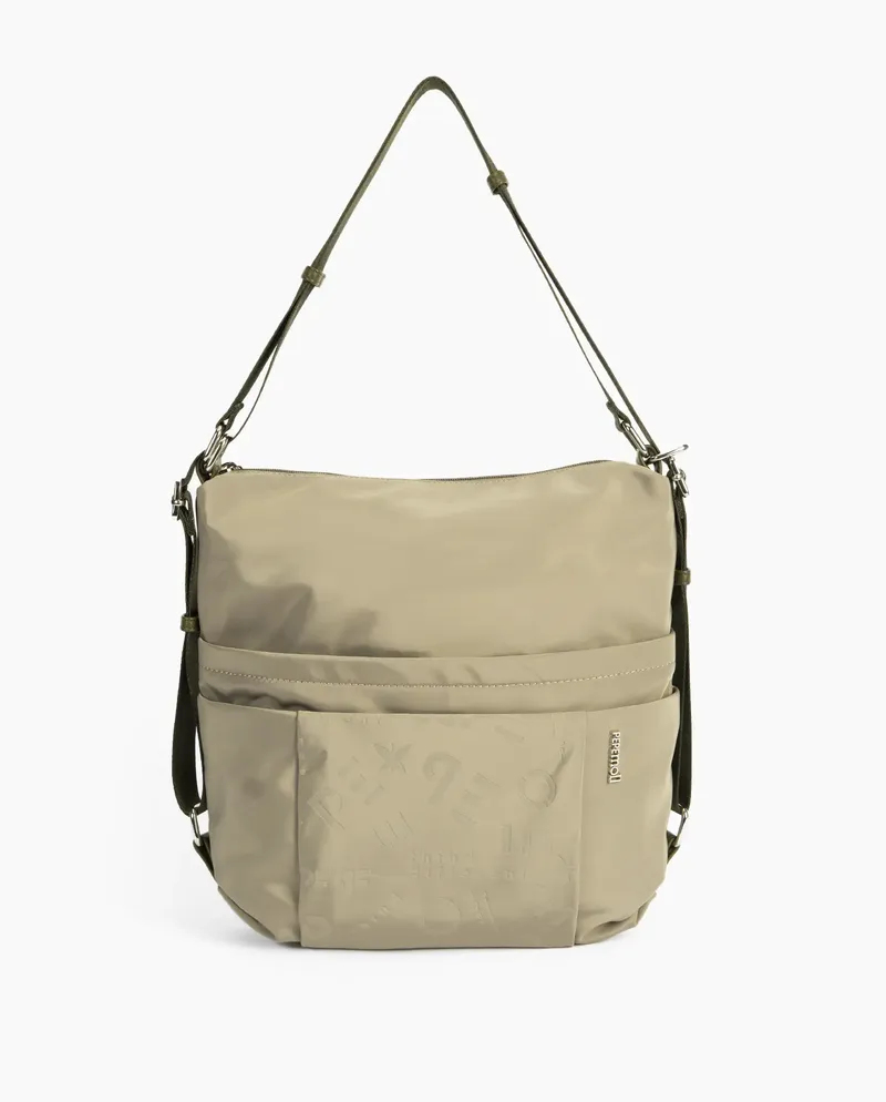 Bolso de hombro y mochila 2 en 1 Pulsar Kaki