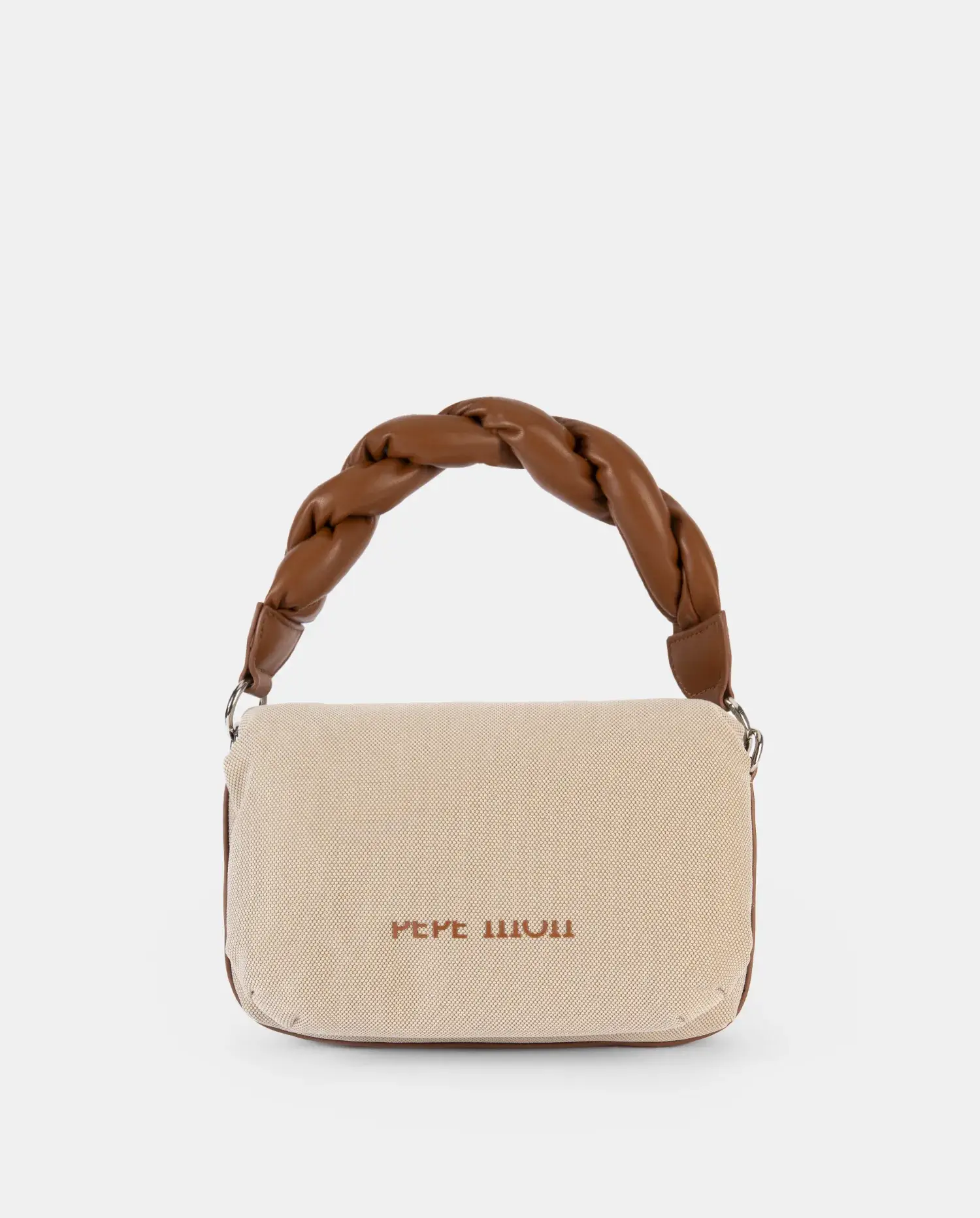 251180-tan-frontal Bolso de mano asa trenzada Pepe Moll