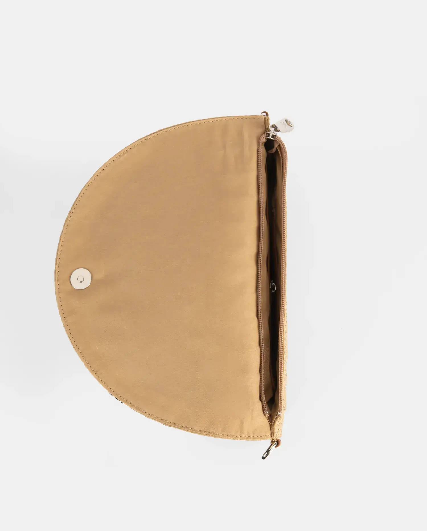Bolso de mano 251266 ancho marrón cuero