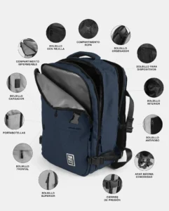 251460-navy-detalle Mochila de Viaje Pepe Moll bolsillo portátil