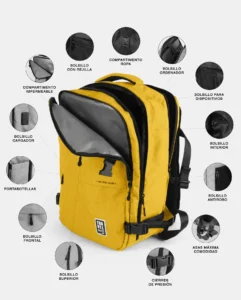 251460-sun-detalle Mochila de Viaje Pepe Moll bolsillo portátil