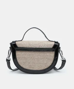 261430-beige-black-back Bolso semicircular de mano con bandolera Thalia