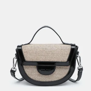 Bolso semicircular de mano con bandolera Thalia