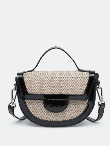 Bolso semicircular de mano con bandolera Thalia