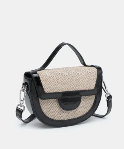 261430-beige-black-side Bolso semicircular de mano con bandolera Thalia