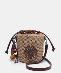 261470-brown-front Bolso cubo de rafia marrón Pepe Moll Alaska