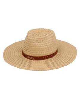 Sombrero rafia Anekke color tostado con cinta ajustable
