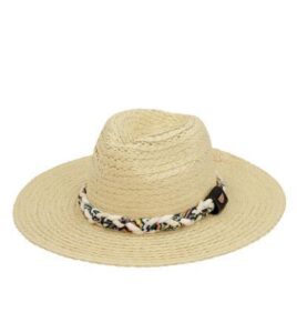 Sombrero rafia Anekke color crudo con cinta ajustable