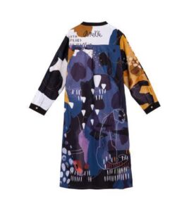 Vestido camisero playa largo verano Anekke estampado azul