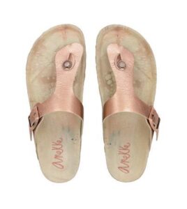Sandalias Anekke BIO en piel metalizado