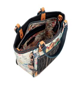 Shopper Anekke Natura Pachamama Multicolor con estampado azul marino