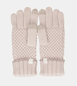 Guantes de punto rosa Anekke