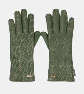 Guantes verde con estampado Anekke