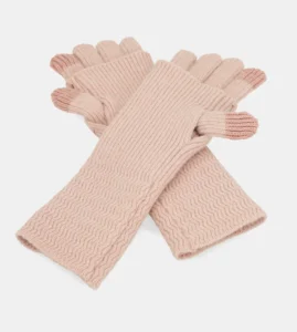 Guantes de punto con Miton color piel Anekke