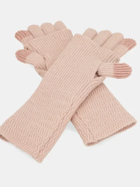 Guantes de punto con Miton color piel Anekke