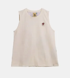 Camiseta sin mangas estampado trasero
