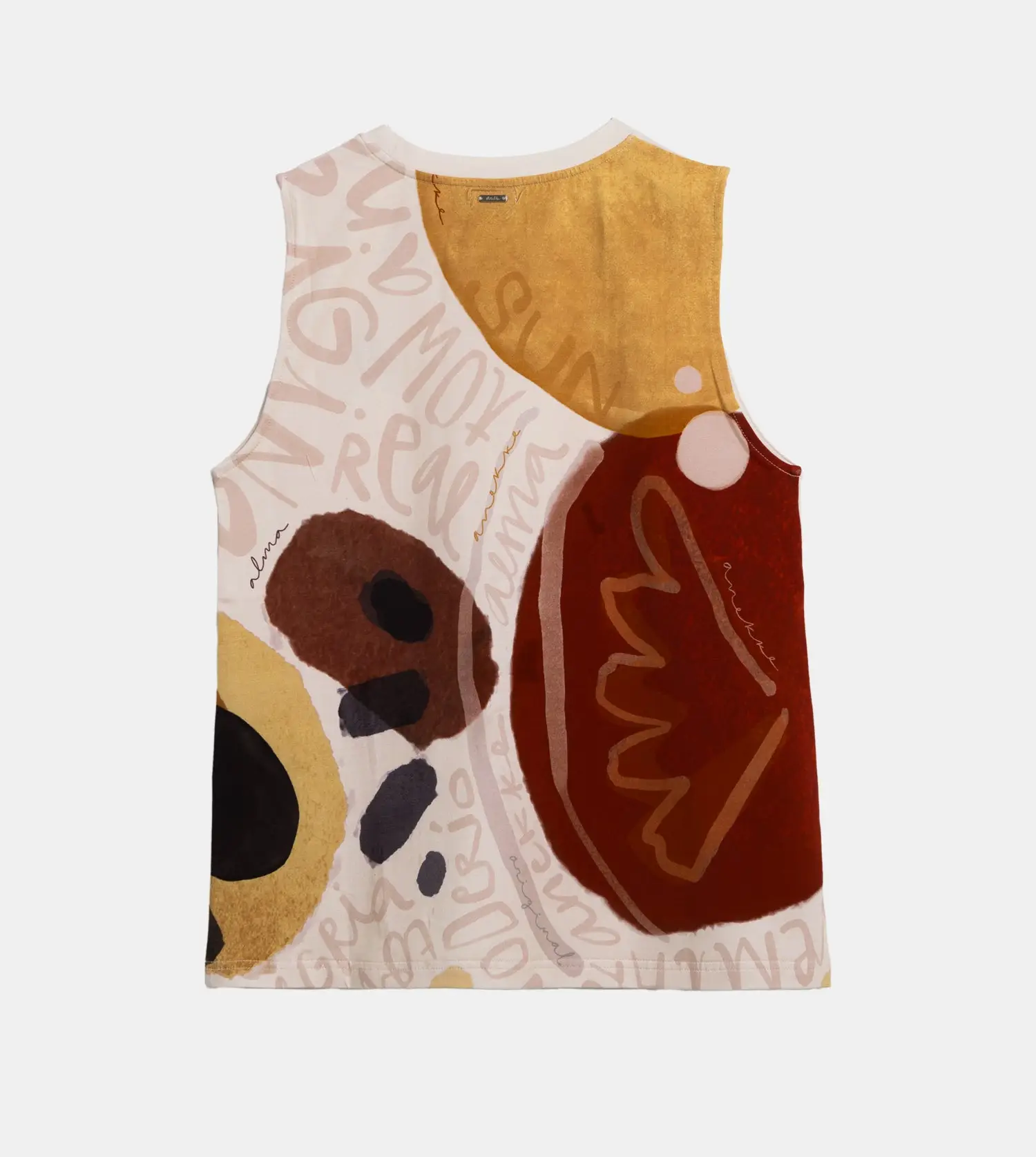 Camiseta sin mangas estampado trasero
