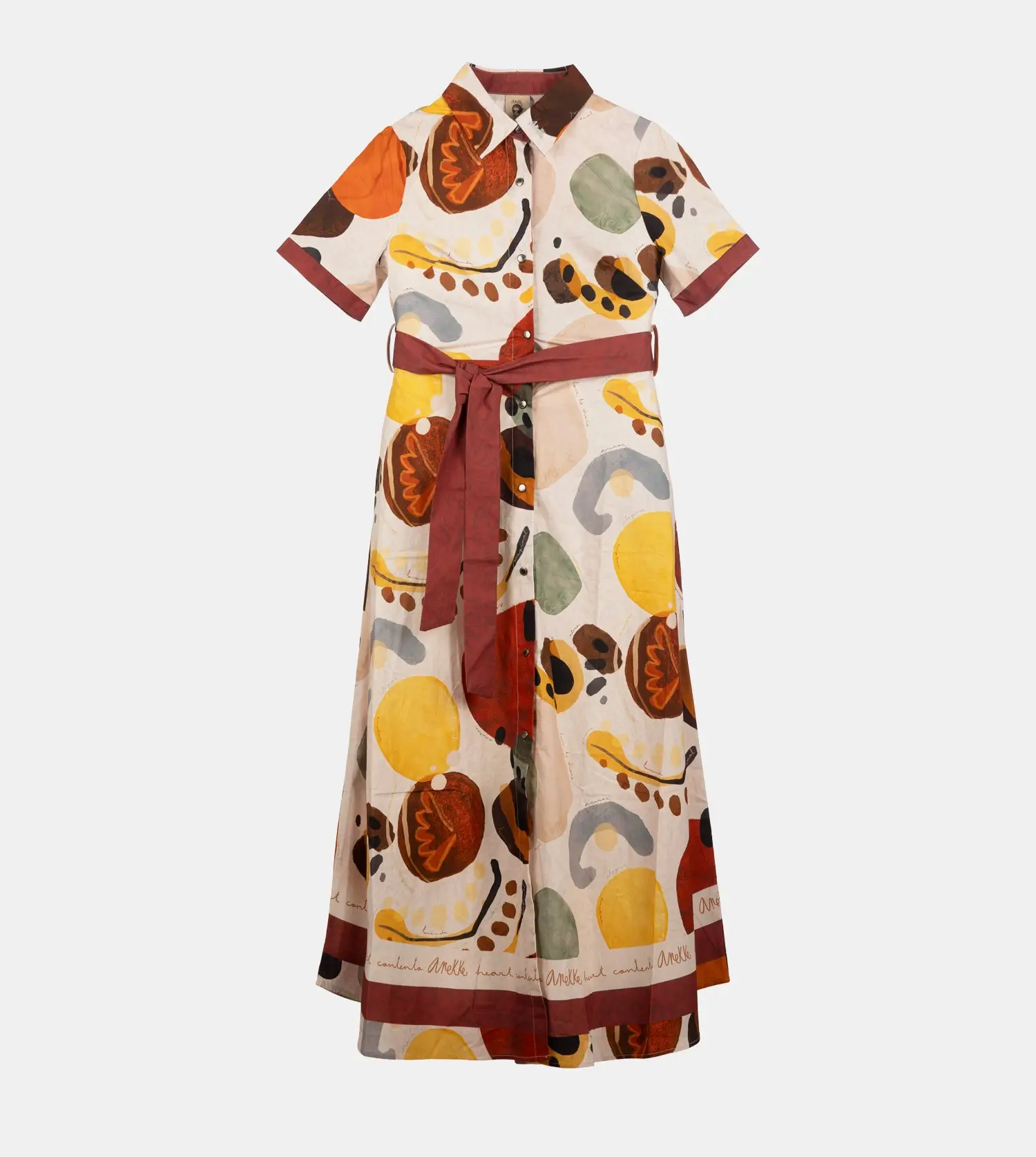 Vestido largo manga corta Anekke Alma