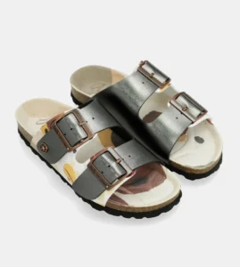 Sandalias Negras Y Blancas Suela Eva