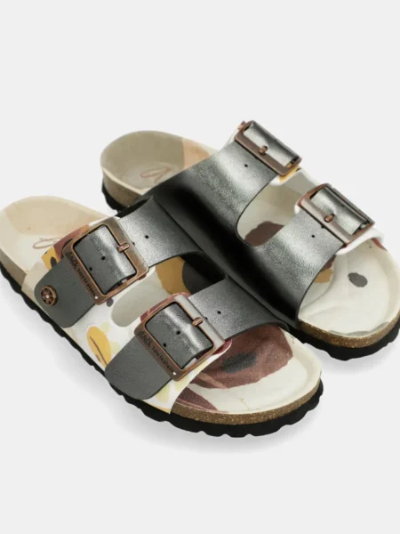 Sandalias Negras Y Blancas Suela Eva