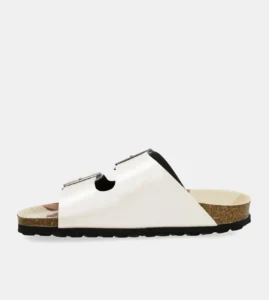 Sandalias Blancas Con Patrón Suela Eva
