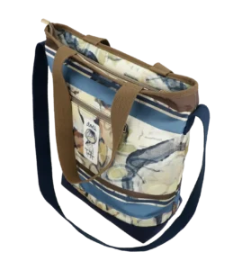 Bolsa De Playa marrón y azul