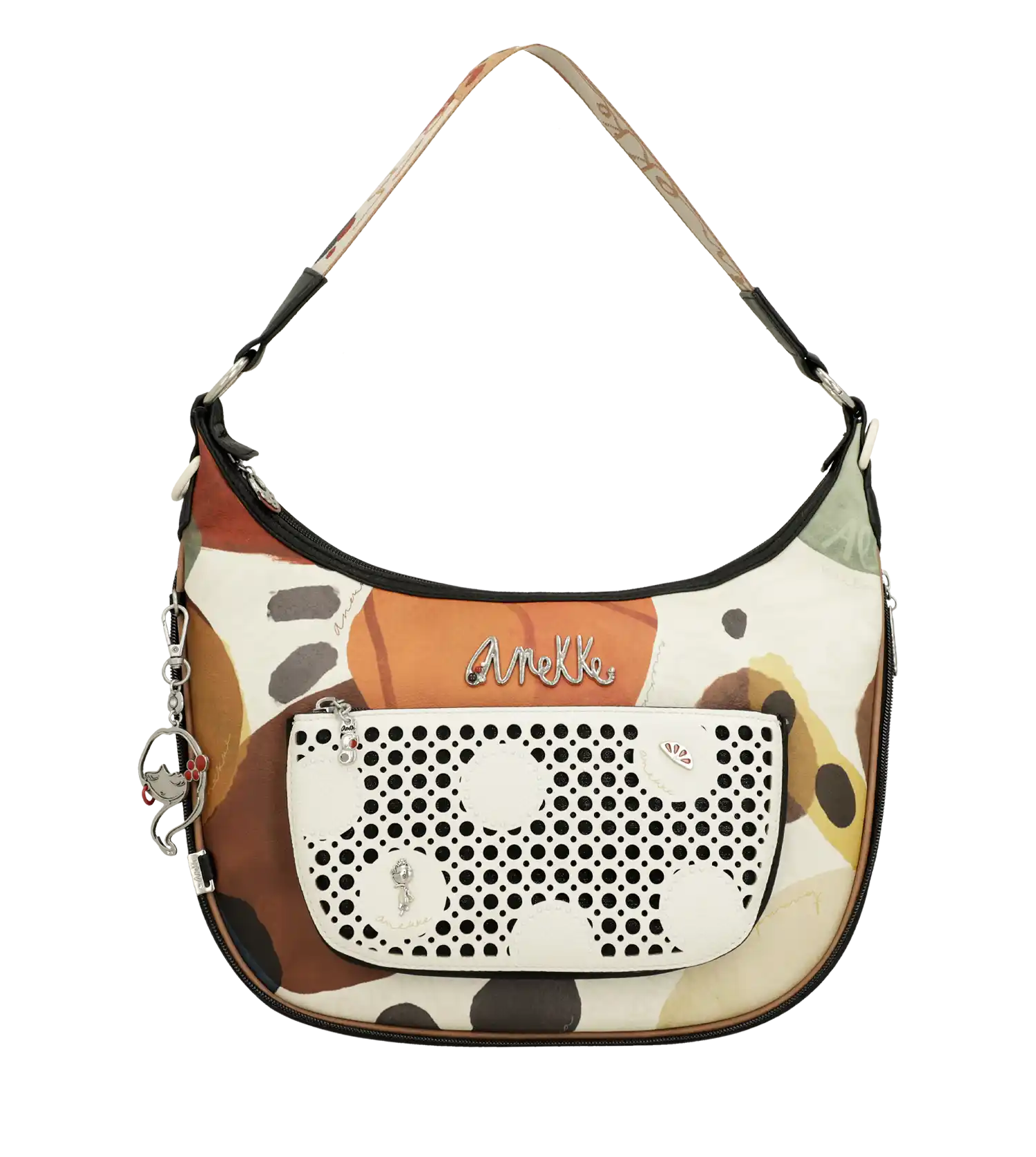 Bolso de hombro ovalado Lunares