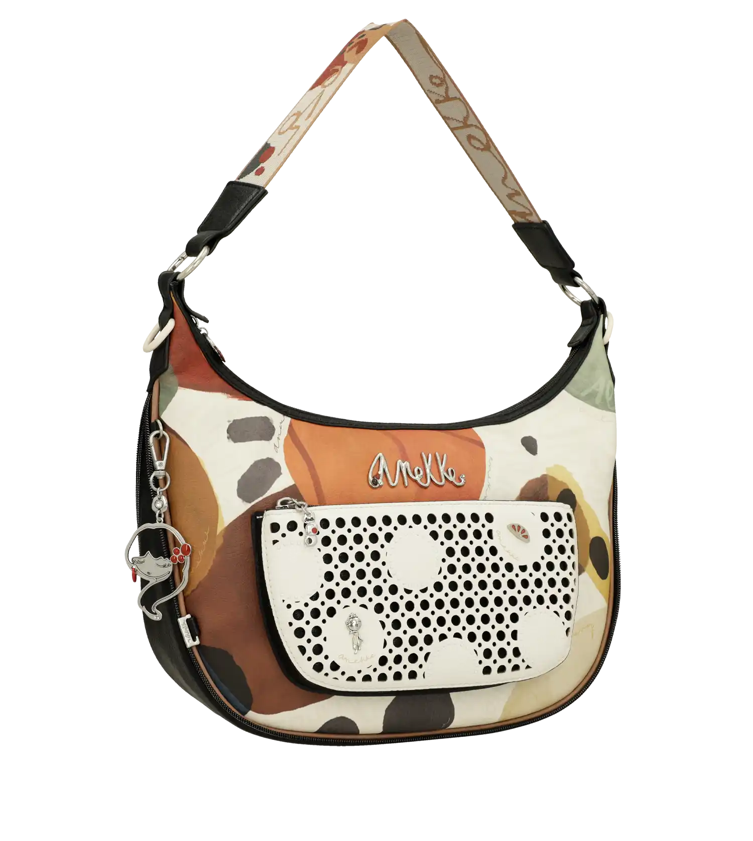 Bolso de hombro ovalado Lunares