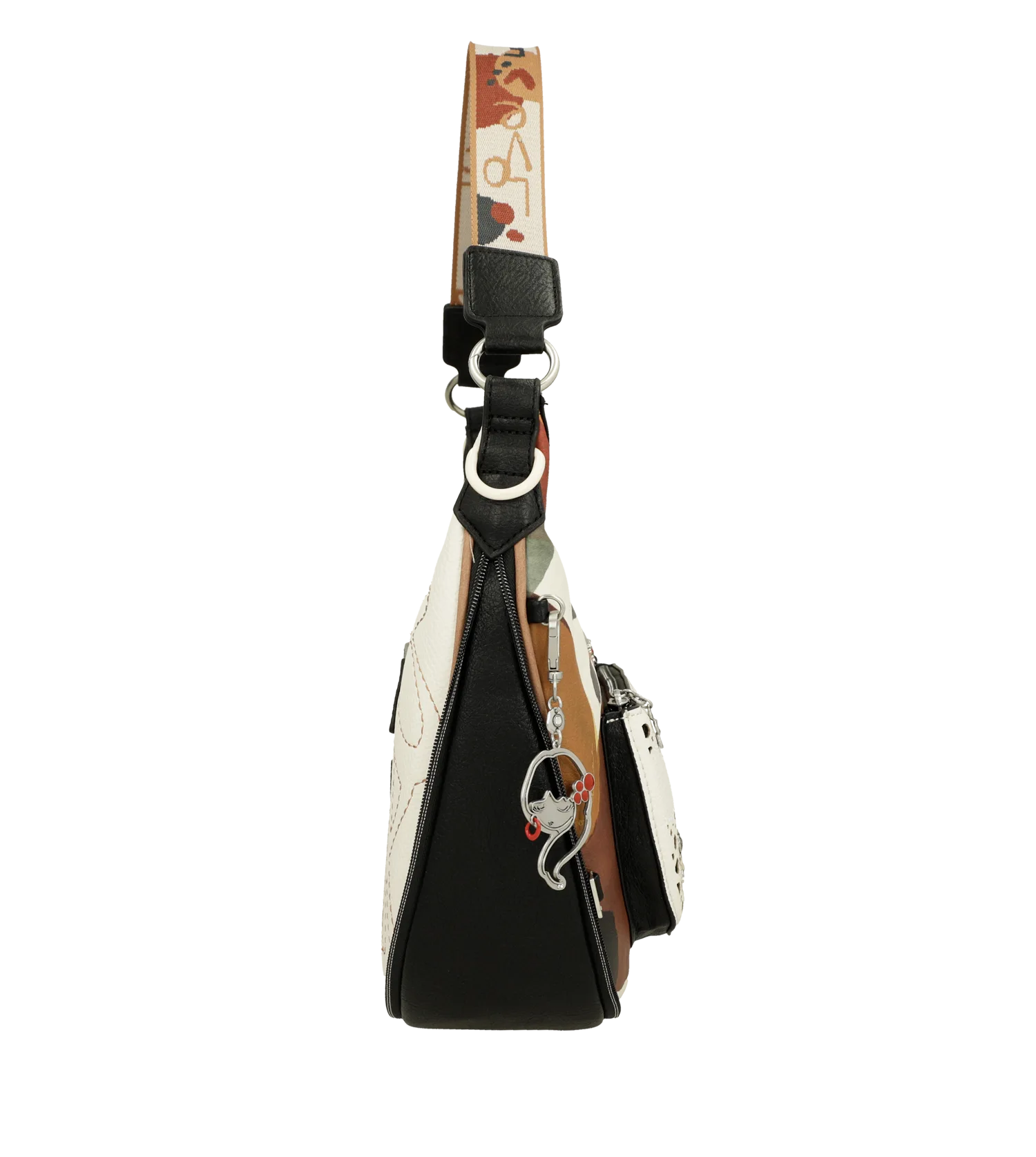 Bolso de hombro ovalado Lunares