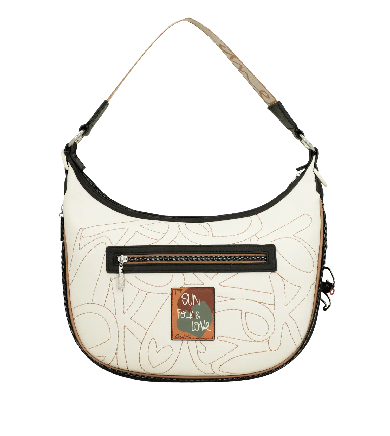 Bolso de hombro ovalado Lunares