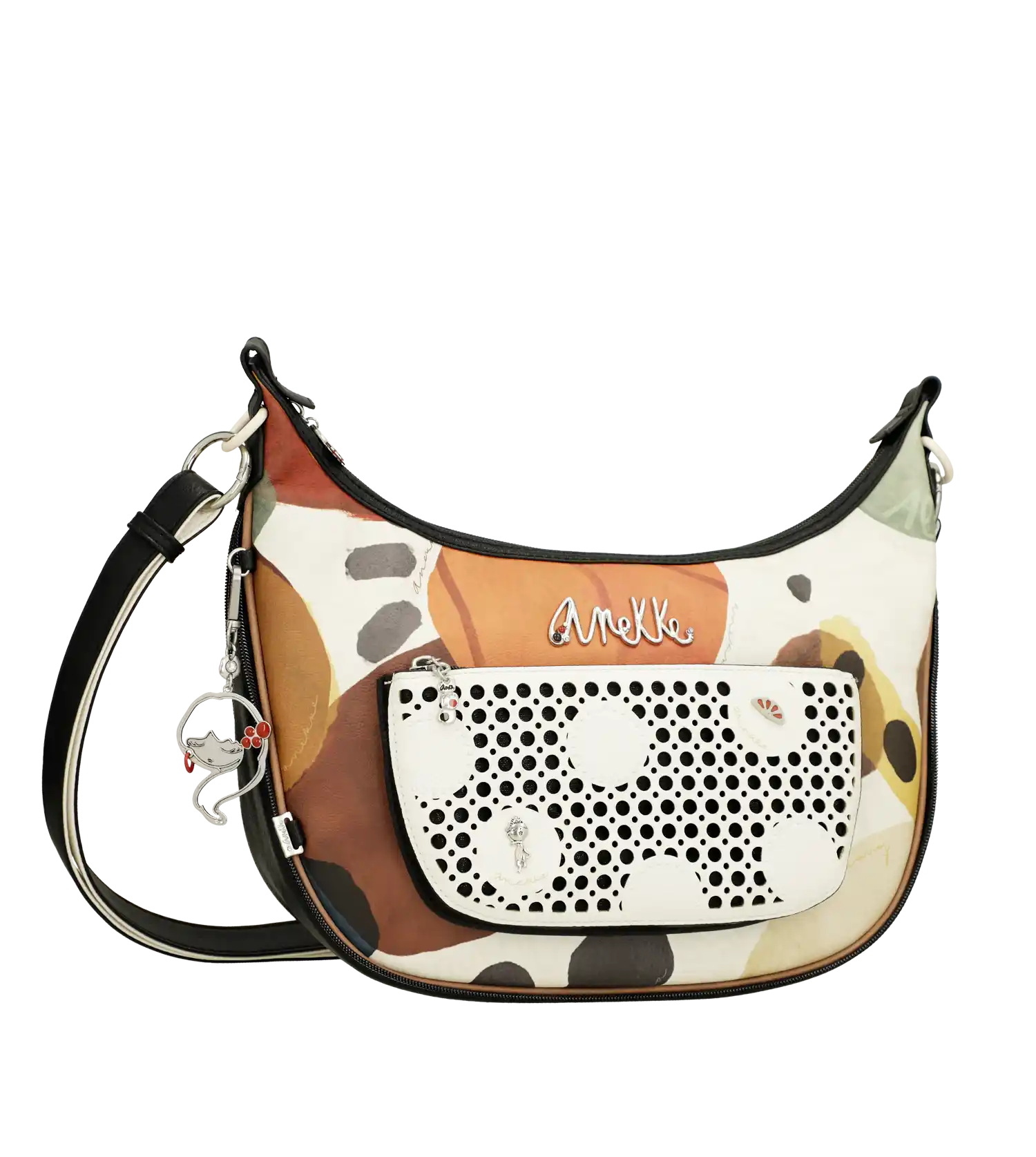 Bolso de hombro ovalado Lunares