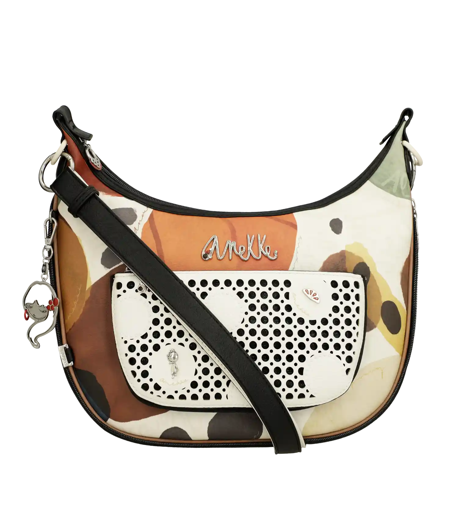 Bolso de hombro ovalado Lunares