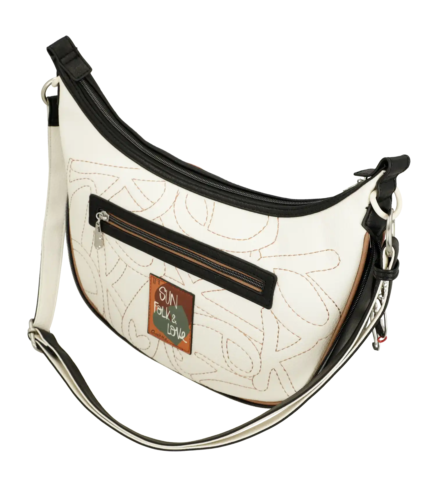 Bolso de hombro ovalado Lunares