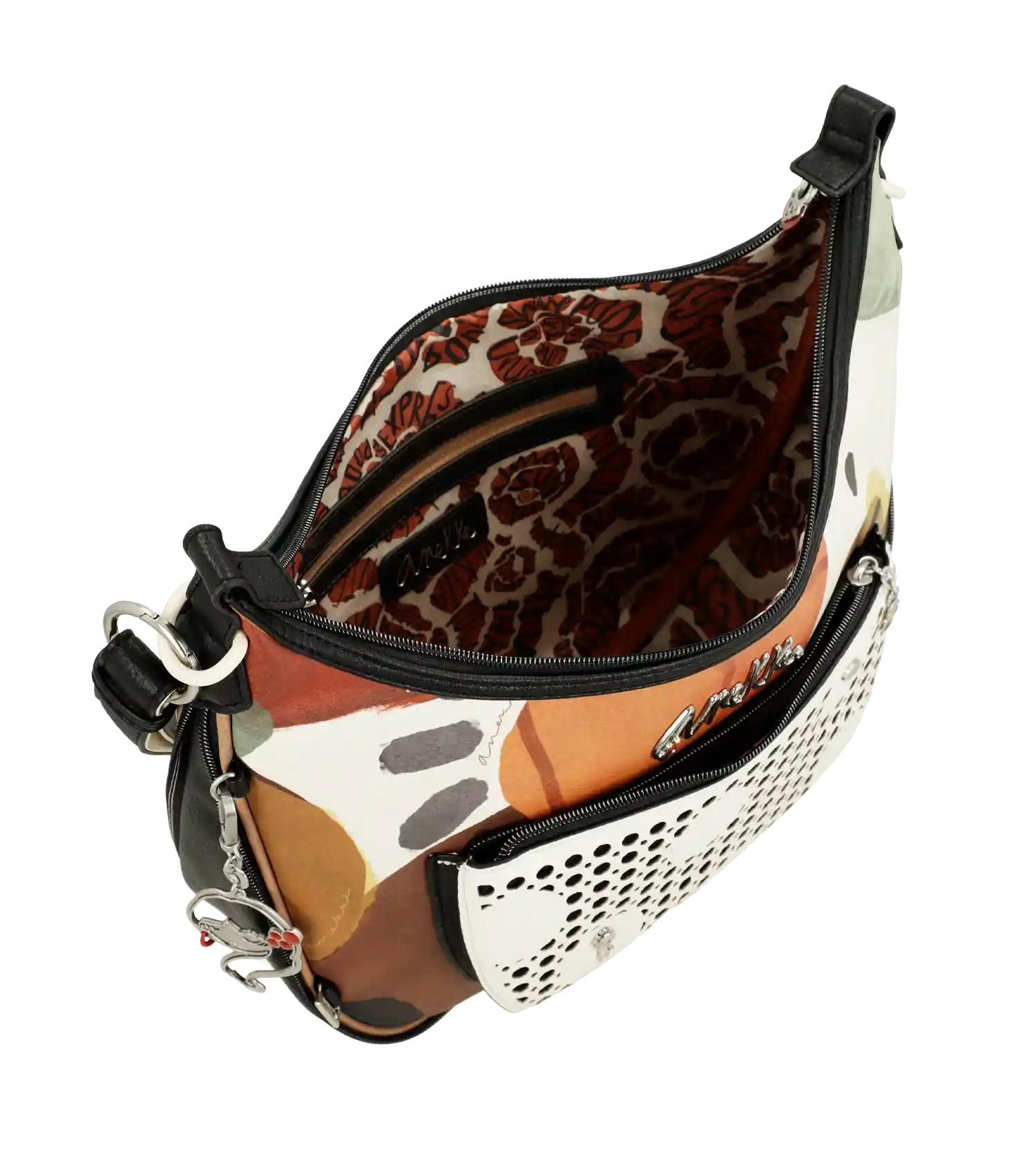 Bolso de hombro ovalado Lunares