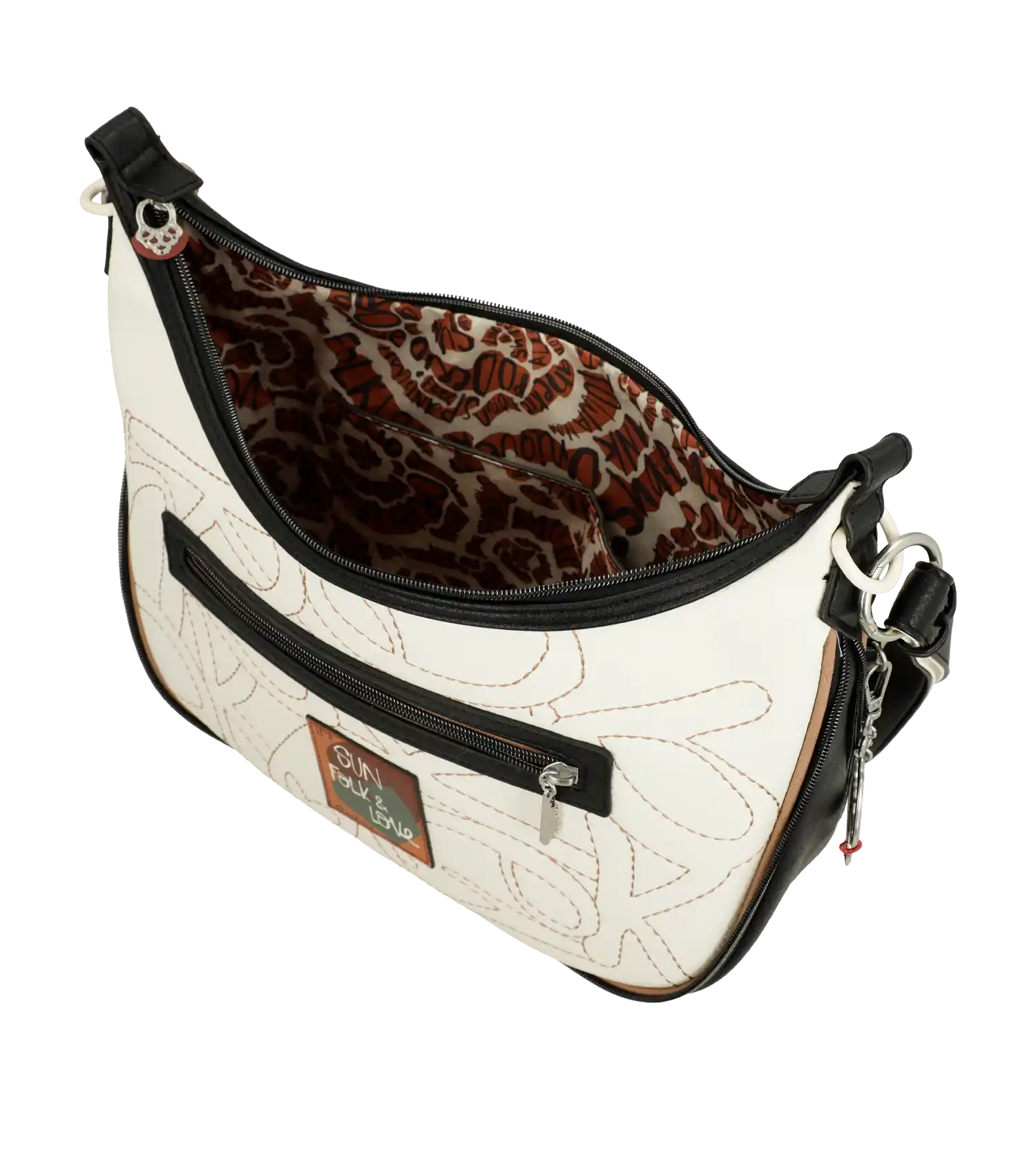 Bolso de hombro ovalado Lunares