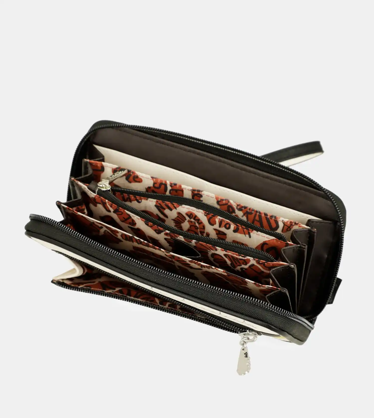 Billetero Anekke Lunares Grande Cremallera RFID