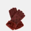 Guantes de punto burdeos