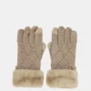 Guantes de punto taupe